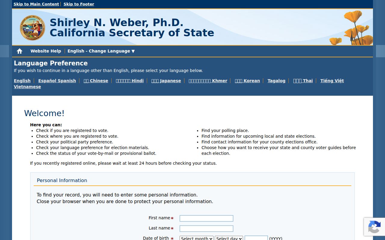 Apple Valley voter registration records My Voter Status lookup